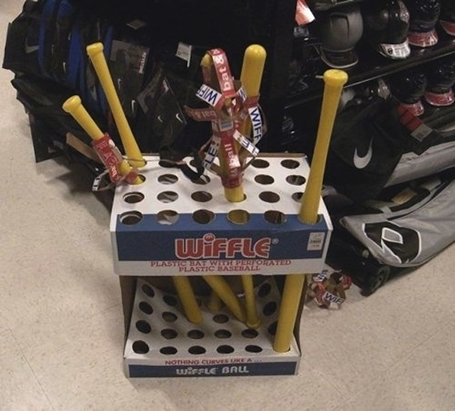 The fact that people stole these Wiffle Balls makes you a little sad. 